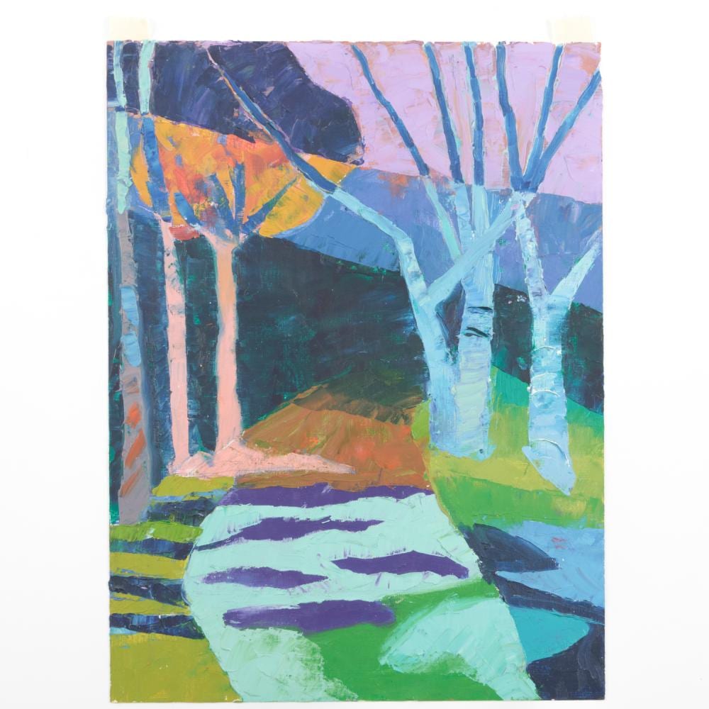 Janet Cooling comparable auction result: janet cooling 1951 2022 forest landscapes two works