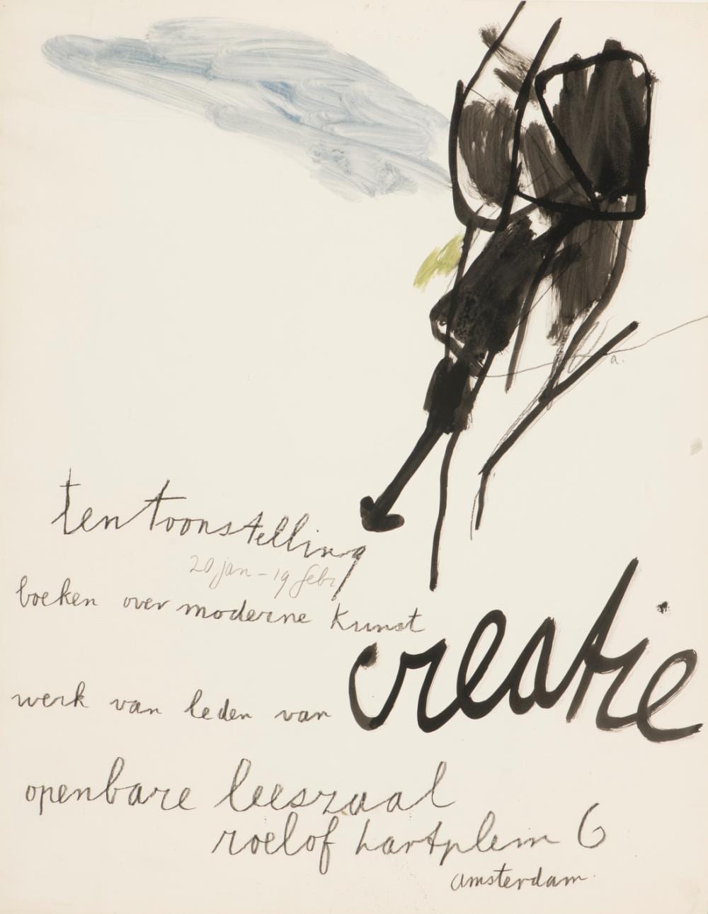 Armando comparable auction result: armando dutch 1929 2018 announcement for the exhibition of books and works by members of creatie amsterdam 1954