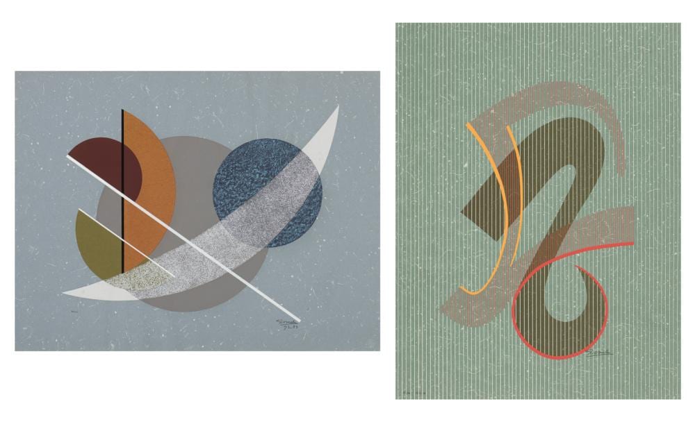 César Domela comparable auction result: c sar domela dutch french 1900 1992 untitled 1972 1985 untitled 1973 1983