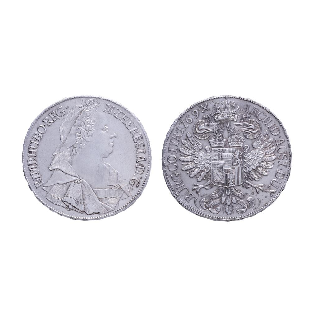 Maria Theresa Thaler Coin, Austria, 1769, Silver sold by A10 by Artmark, lot 116 — auction record photograph
