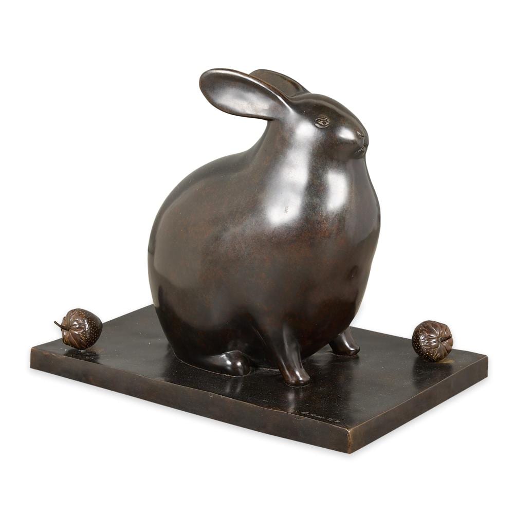 Igor Galanin comparable auction result: igor galanin rabbit with strawberries bronze