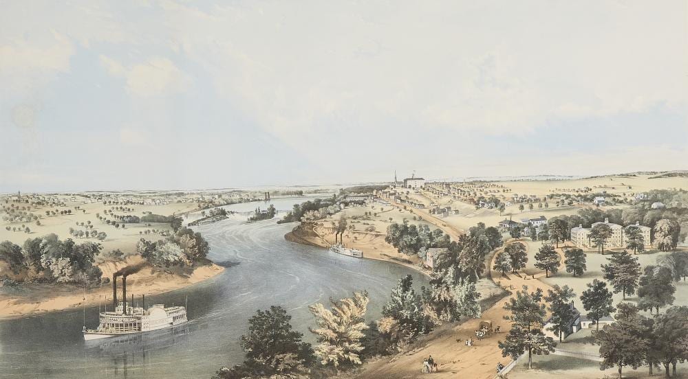 Edwin Whitefield comparable auction result: edwin whitefield view of st anthony falls print
