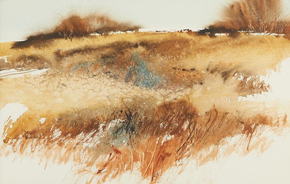 Dwight Williams comparable auction result: dwight williams autumn fields i watercolor