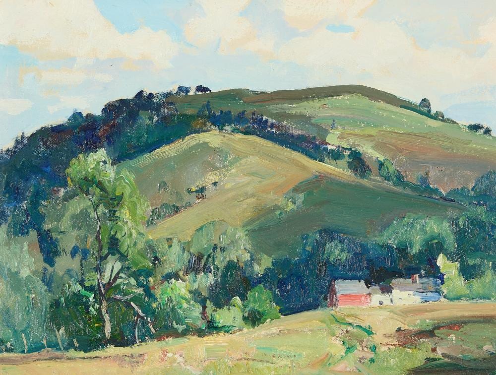 Charles Curtis Allen comparable auction result: charles curtis allen hills in new hampshire oil