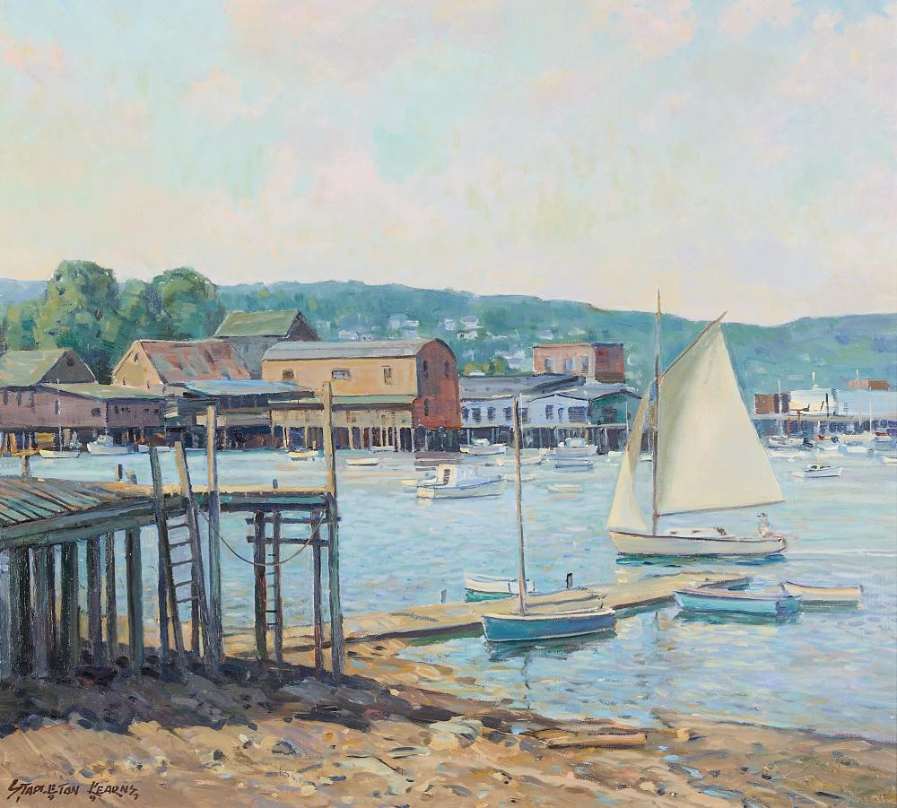 Stapleton Kearns comparable auction result: stapleton kearns smith cove harbor painting