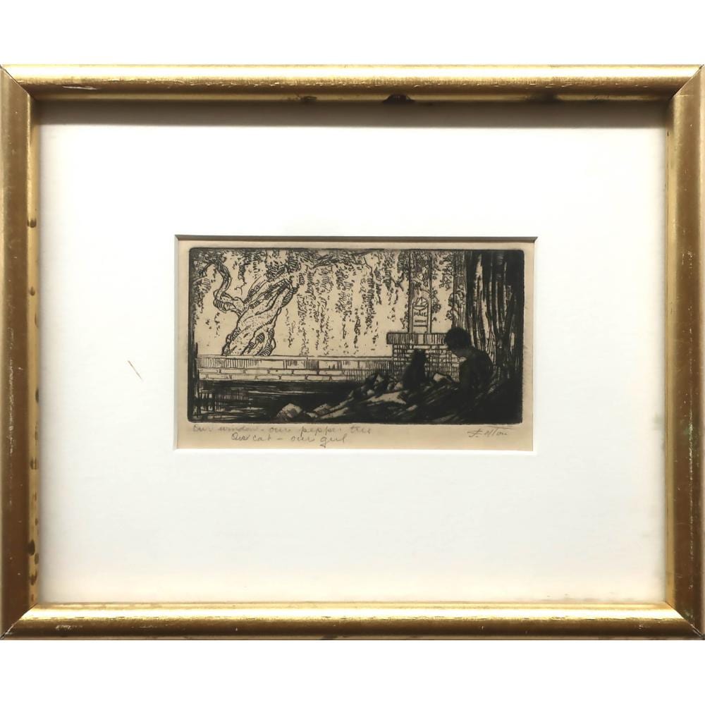 John Wesley Cotton comparable auction result: john wesley cotton canadian 1869 1931 our window our pepper tree our cat our girl