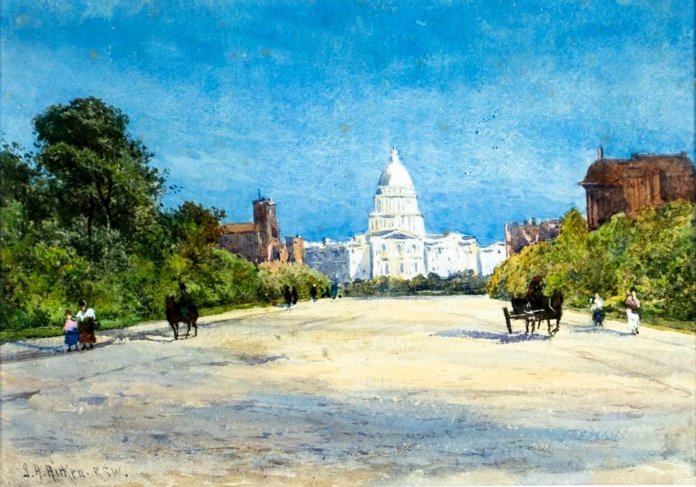 James Alfred Aitken comparable auction result: james alfred aitken uk 1846 1897 watercolor painting antique