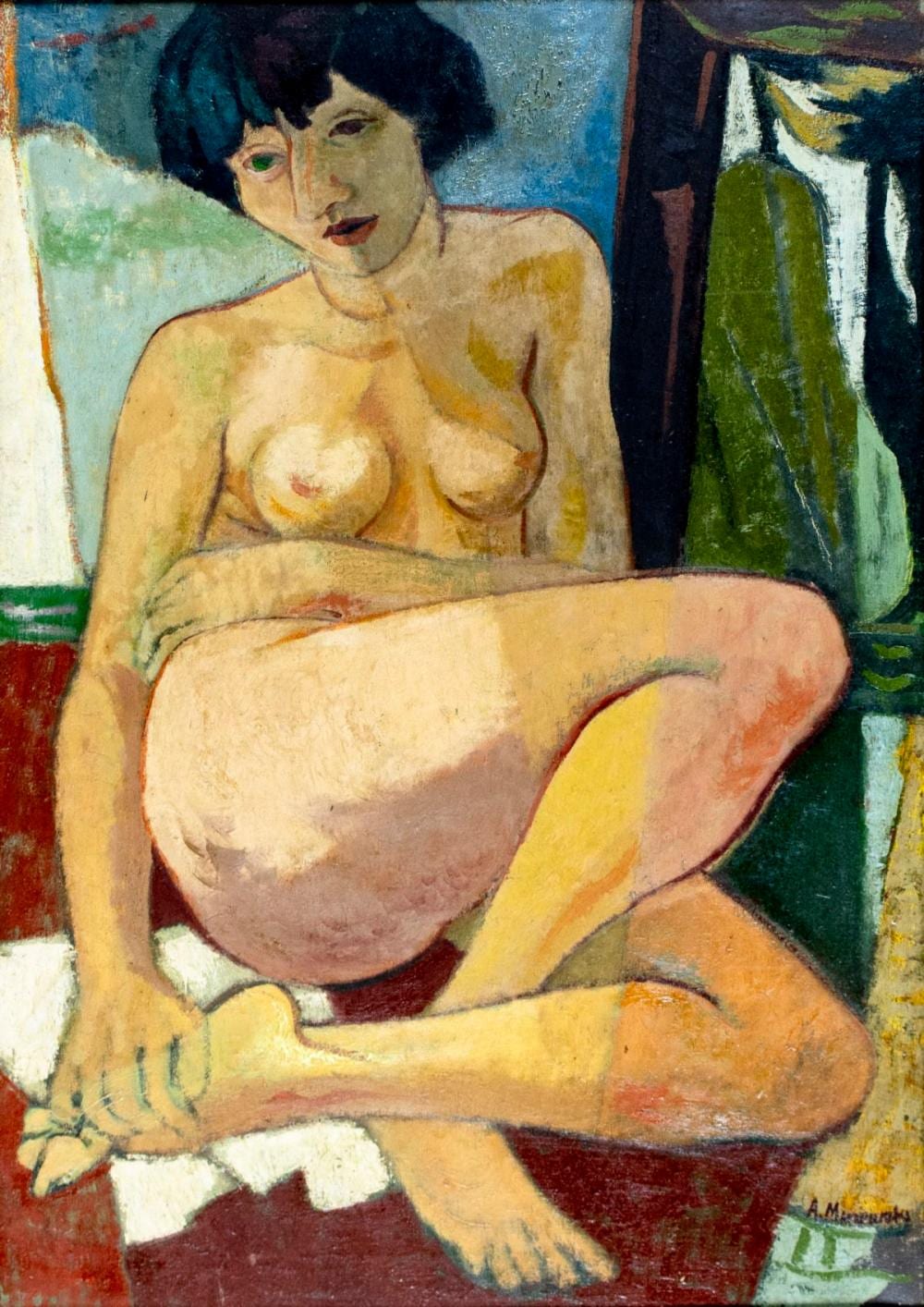 Alexander Minewski comparable auction result: alexander minewski ny mi 1917 1979 oil painting