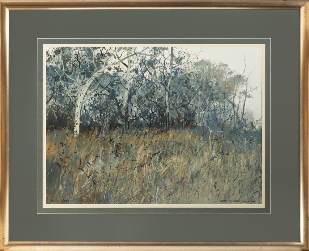 patrick carroll australian 1949 2019 australian bush series rising mist 1986 acrylic on paper 54 x 74cm frame size 86 x 108cm · Lawsons · 2025-09-12 Patrick Carroll comparable auction result: patrick carroll australian 1949 2019 australian bush series rising mist 1986 acrylic on paper 54 x 74cm frame size 86 x 108cm