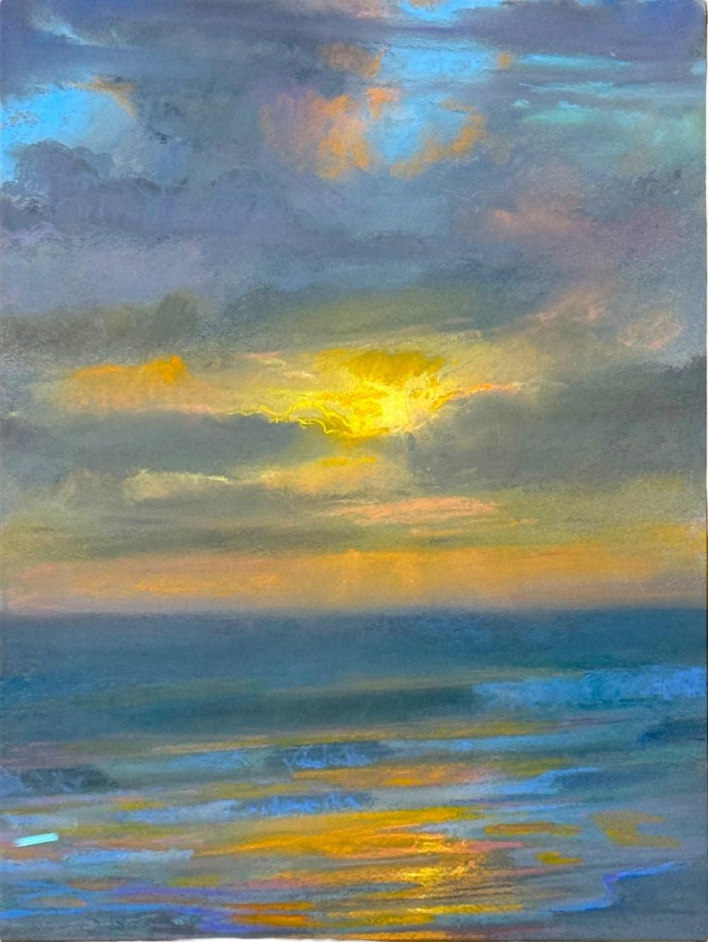 Peter Adams comparable auction result: peter adams majestic sunset pastel on paper