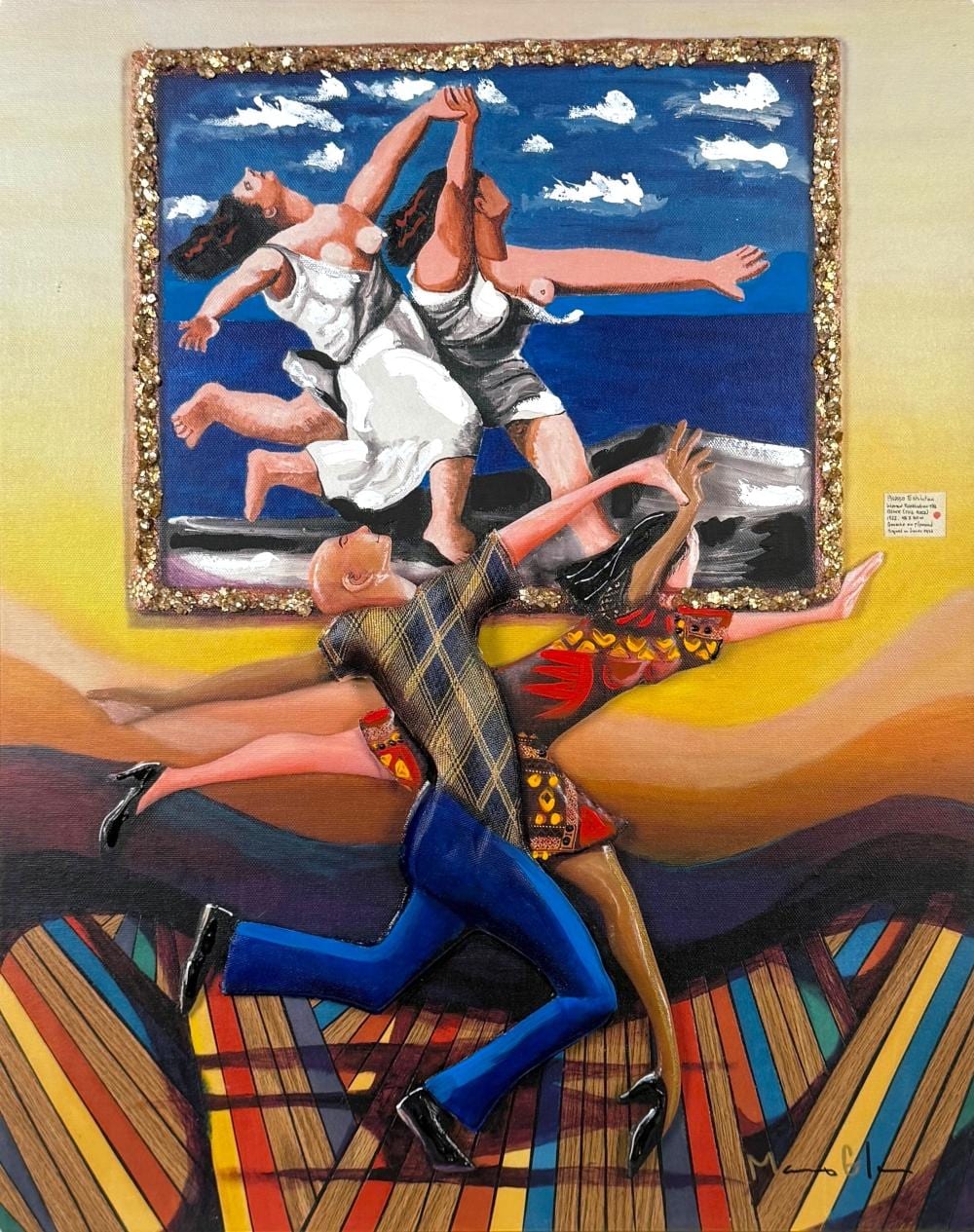 Marcus Glenn comparable auction result: marcus glenn life imitating art mixed media