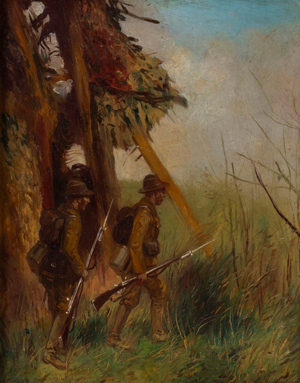 Laurent Gsell comparable auction result: laurent gsell french 1860 1944 american scouts h ricourt july 1917