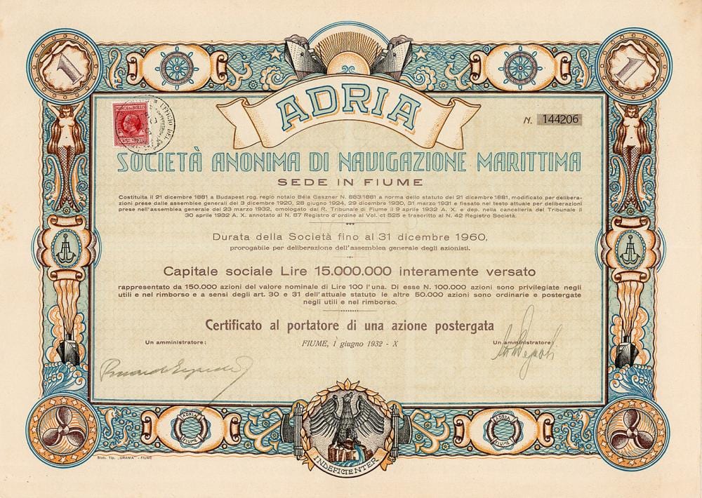 Adriaen van der Werff comparable auction result: adria societ anonima di navigazione marittima