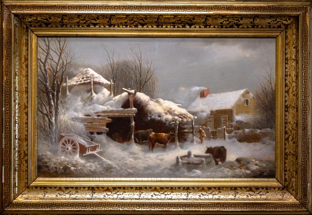 Lemuel Maynard Wiles comparable auction result: lemuel maynard wiles 1826 1905 winter landscape