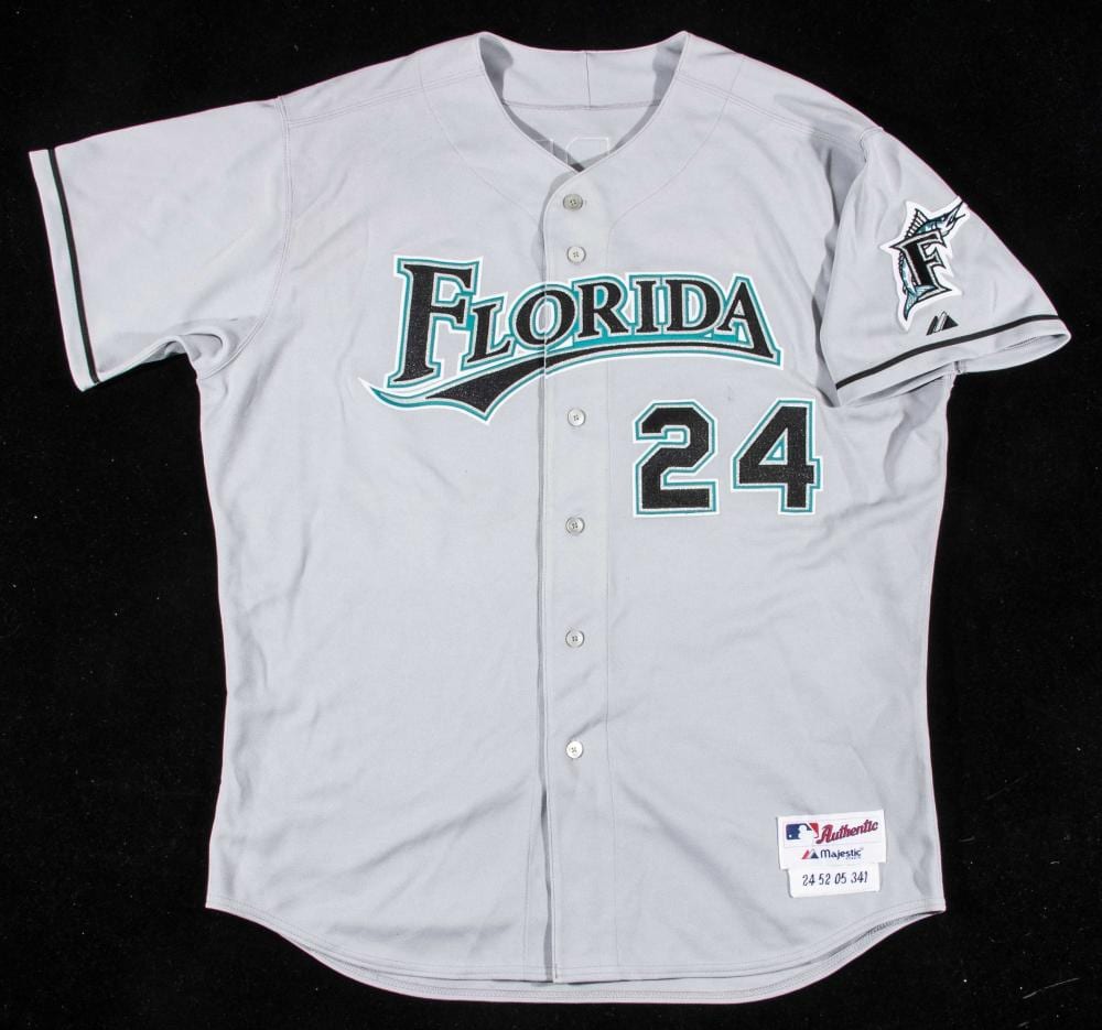 Miguel Cabrera comparable auction result: 2005 miguel cabrera autographed florida marlins professional model road jersey from the willie mays collection