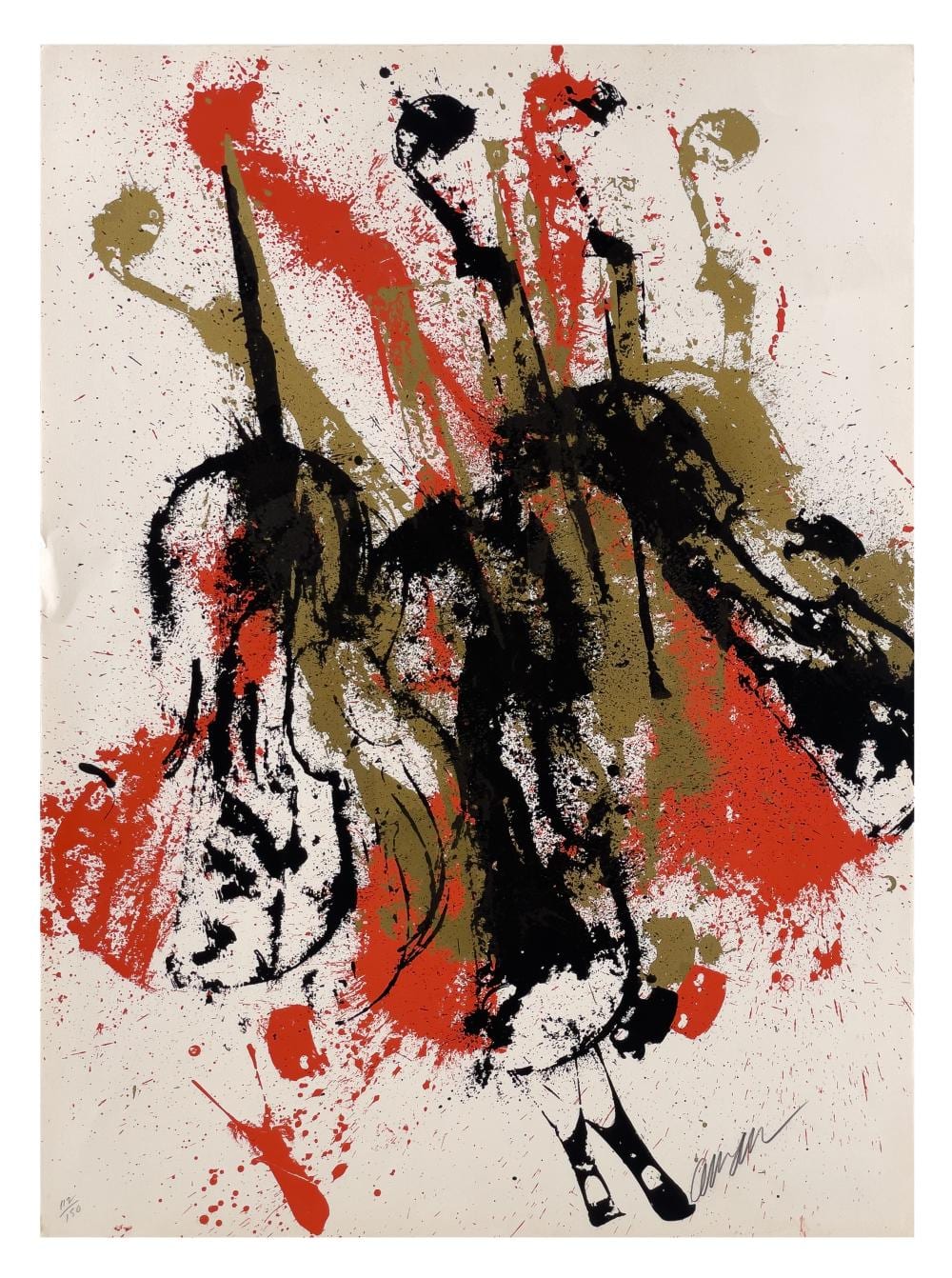 Pierre Arman comparable auction result: arman homage to vivaldi serigraph