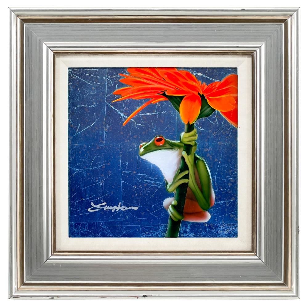 Patrick Guyton comparable auction result: patrick guyton gimme shelter mixed media with silver leaf on aluminum