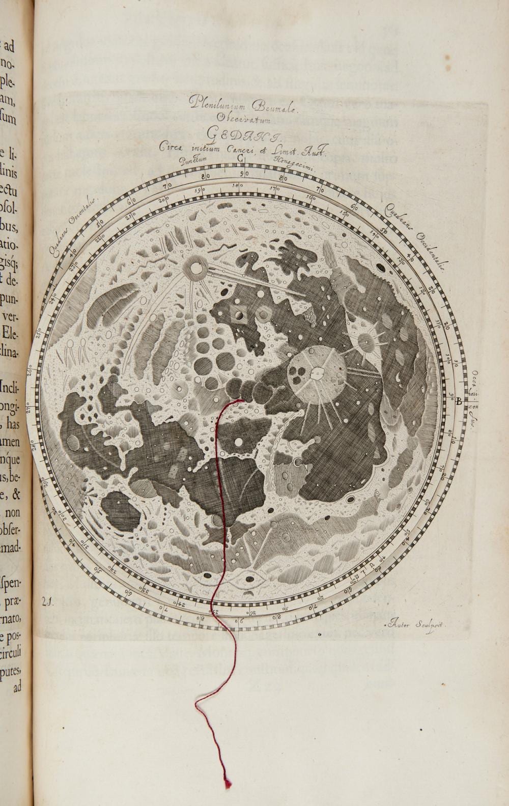 JOHANNES HEVELIUS Selenographia sive lunae descriptio. Gdansk: Andreas Hünefeld, 1647. First edition of the first complete lunar atlas, the result of observations conducted by Hevelius regarding the surface and phases of the moon in Gdansk... sold by Il Ponte Auction House, lot 52 — auction record photograph