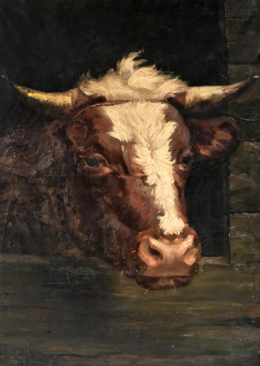 Paul Leduc comparable auction result: paul leduc 1876 1943 oil on canvas cow s head signed