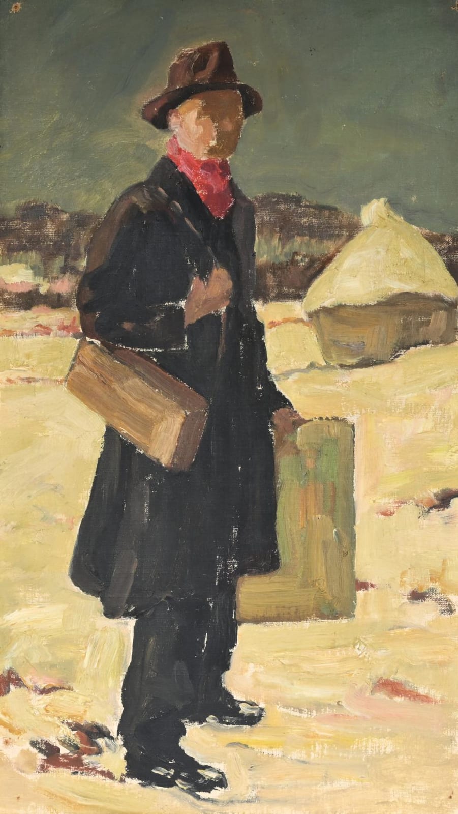 Oscar Coddron comparable auction result: oscar coddron 1881 1960 oil on wood study for self portrait