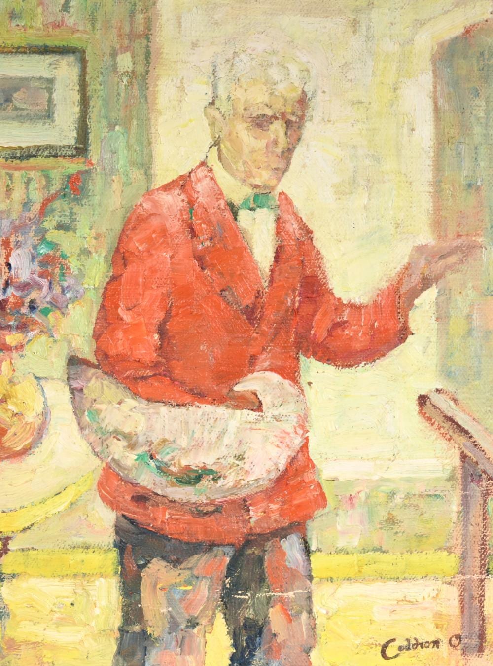 Oscar Coddron comparable auction result: oscar coddron 1881 1960 oil on panel self portrait signed