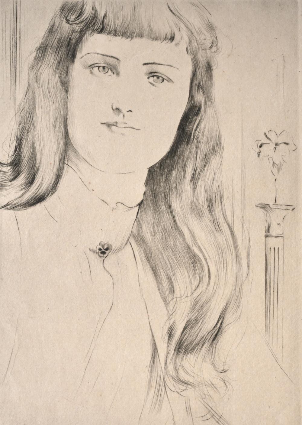 Fernand Khnopff comparable auction result: fernand khnopff 1858 1921 etching l tude de cheveux