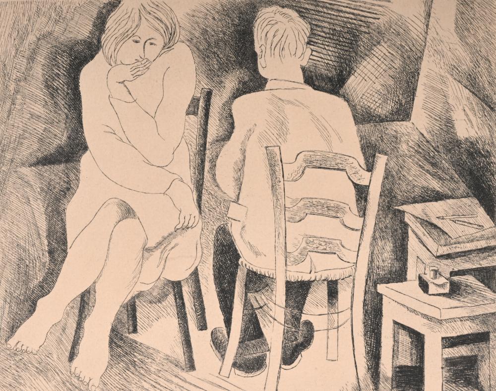 augustus edwin john 1878 1961 etching the model i v numbered 1 5 and signed john 56 · Maison Jules Veilinghuis · 2025-09-20 Augustus Edwin John comparable auction result: augustus edwin john 1878 1961 etching the model i v numbered 1 5 and signed john 56