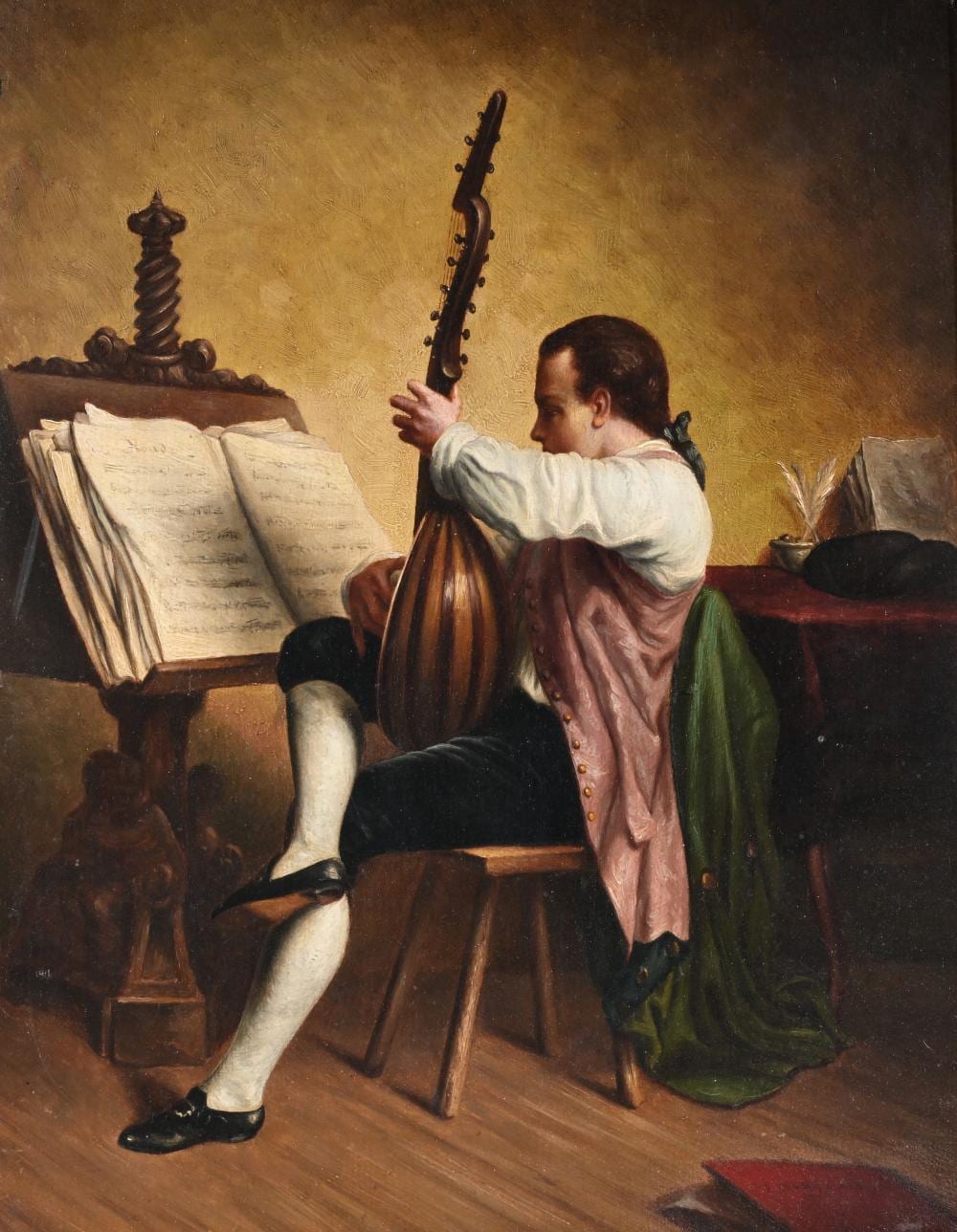Pieter Verhaert comparable auction result: pieter verhaert 1852 1908 oil on panel the mandolin player in original frame