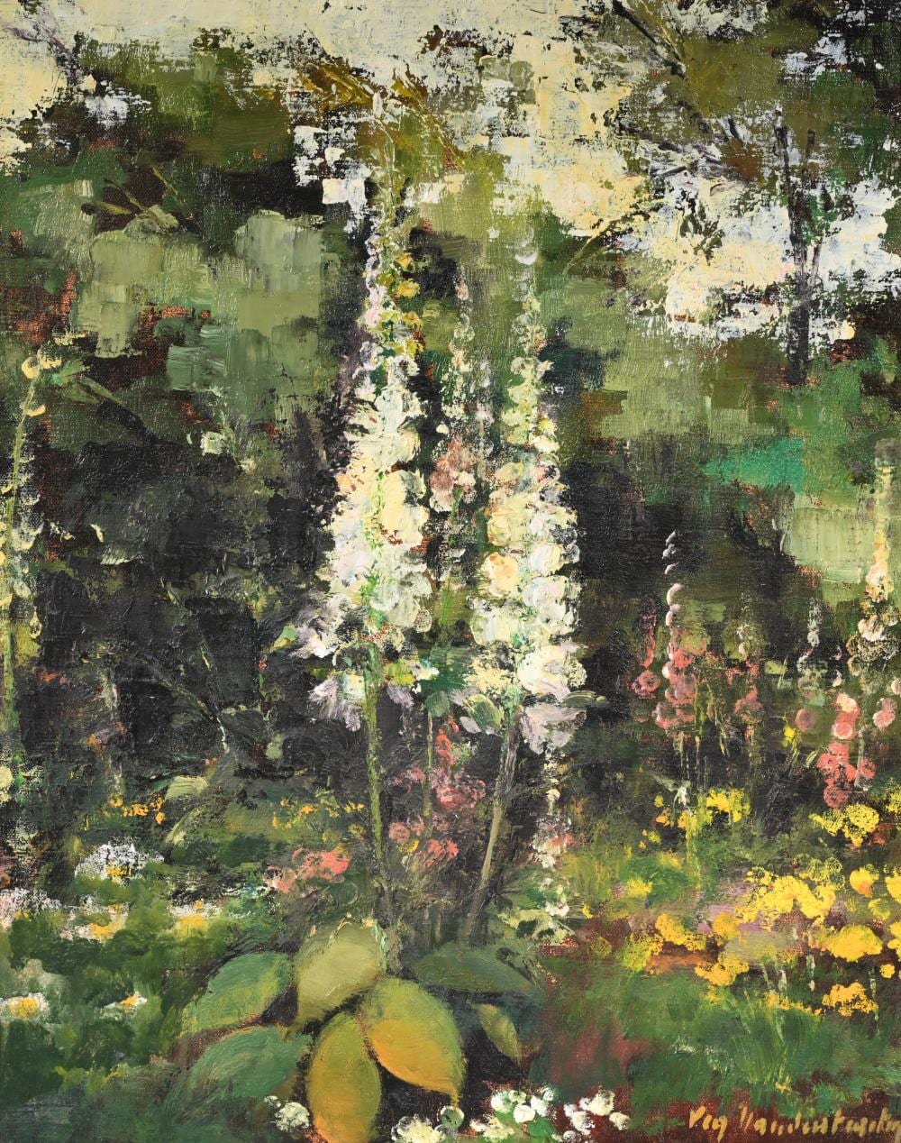Lea Vanderstraeten comparable auction result: lea vanderstraeten 1929 oil on canvas larkspur signed