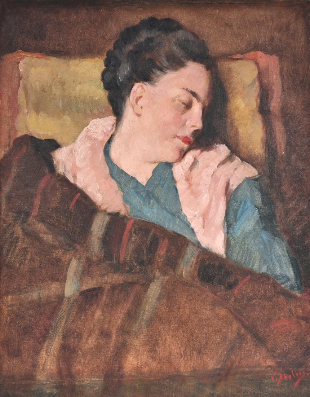 Victor Abeloos comparable auction result: victor abeloos 1881 1965 oil on canvas sleeping woman signed