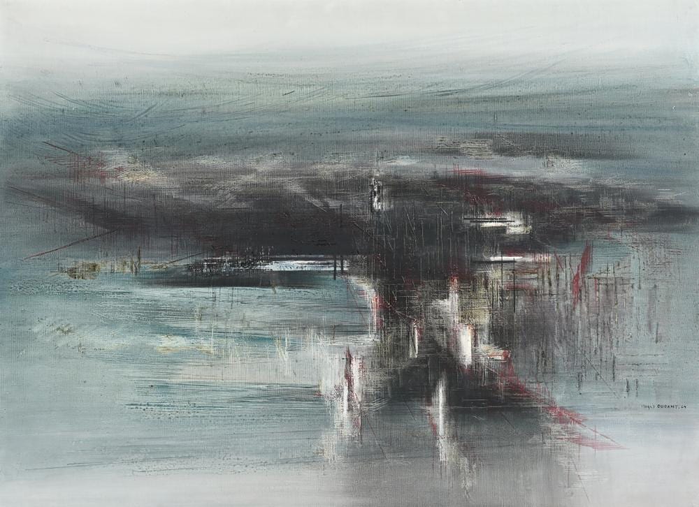 Roger Dudant comparable auction result: roger dudant 1929 2008 oil on canvas composition a 128 signed and dated 1954
