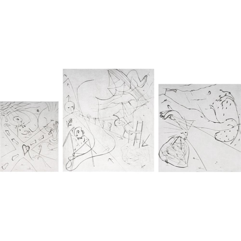 Henk Visch comparable auction result: henk visch 1950 3 etchings de weg signed numbered and dated 1978