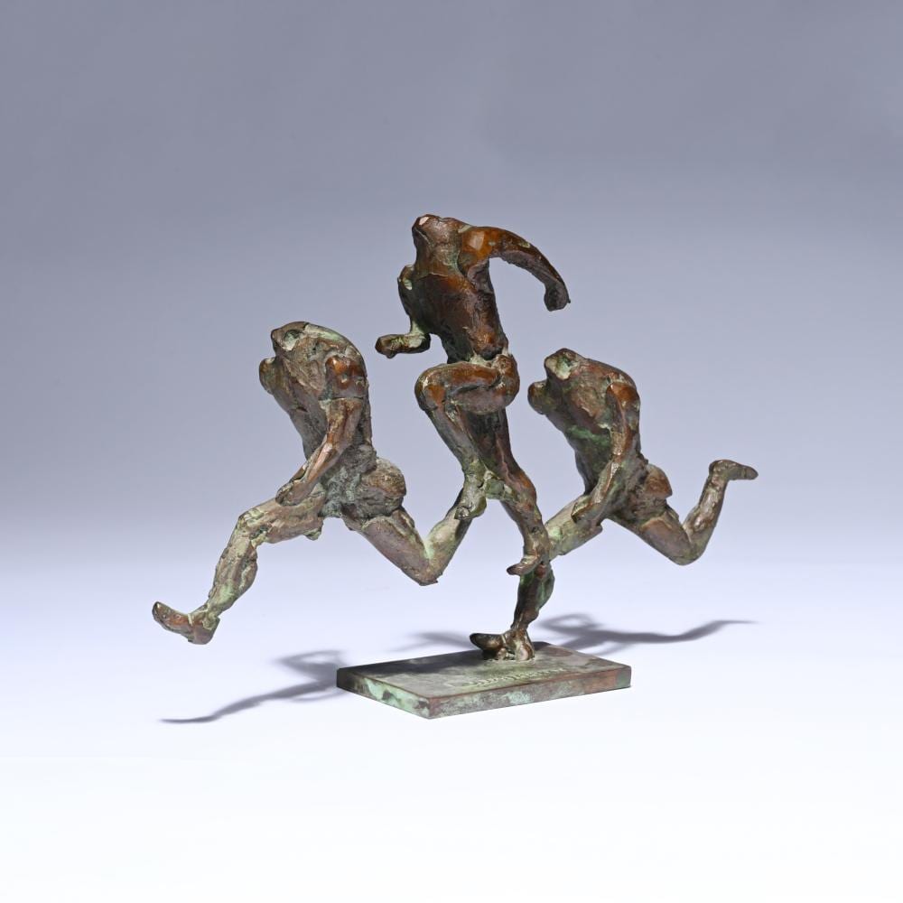 Jan Desmarets comparable auction result: jan desmarets 1961 bronze runners signed and numbered 12 25
