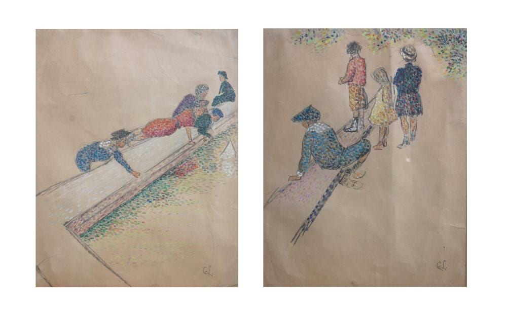 Georges Lemmen comparable auction result: georges lemmen belgian 1865 1916 children at pond
