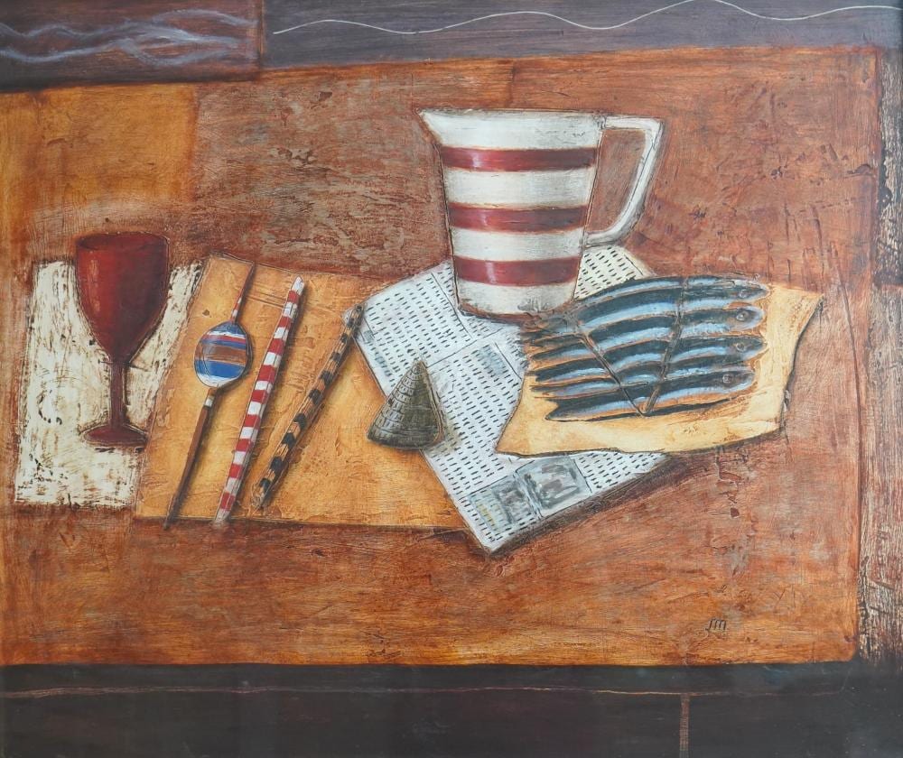Jock MacInnes comparable auction result: jock macinnes b 1943 markers and minnows