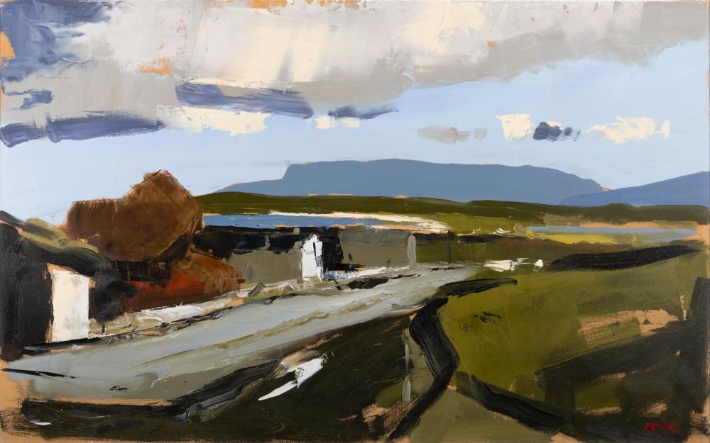 Martin Mooney comparable auction result: martin mooney b 1960 road mullaghmore sligo 2019 oil on board 50 x 79cm 19 x 31 signed with initials and dated xix 2019 also signed inscribed and dated verso