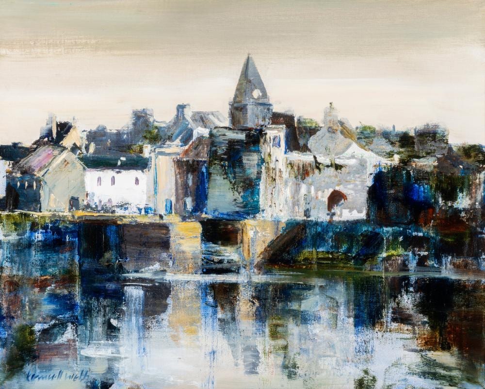 Kenneth Webb comparable auction result: kenneth webb b 1927 fish market and spanish arch galway oil on canvas 40 x 50cm 15 x 19 signed inscribed with title on stretcher verso