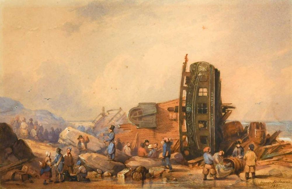 Auguste Delacroix comparable auction result: auguste delacroix french 1809 1868