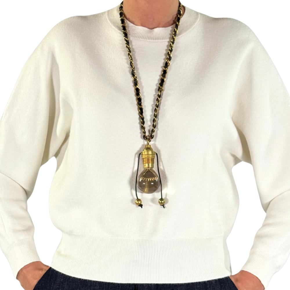 CHANEL Création iconique printemps 1994. Collier Ampoule (Light Bulb). sold by Swiss Encheres, lot 31 — auction record photograph