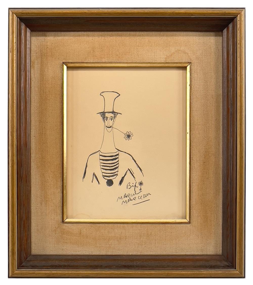Marcel Marceau comparable auction result: marcel marceau bip graphite on paper