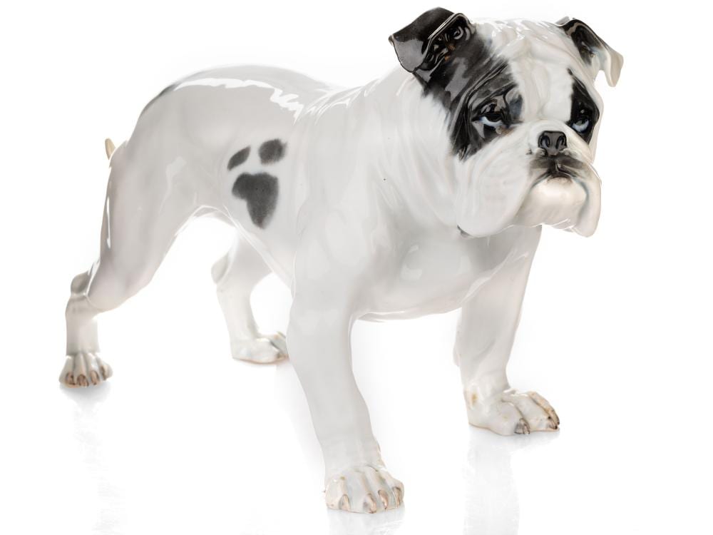 Fritz Diller comparable auction result: fritz diller 1876 1946 imposing english bulldog rosenthal 1914