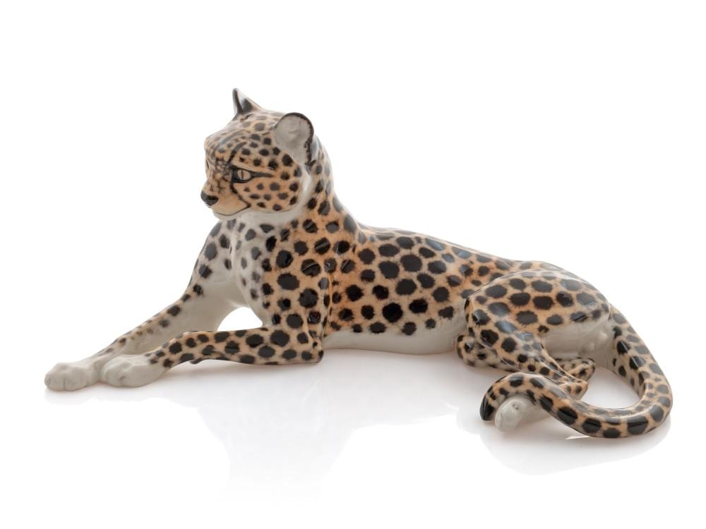Theodor Kärner comparable auction result: theodor k rner 1884 1966 reclining cheetah porzellanmanufaktur nymphenburg 1911