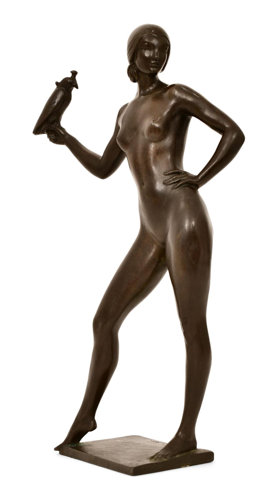 Allan Clark comparable auction result: allan clark american 1896 1950 falconer bronze sculpture