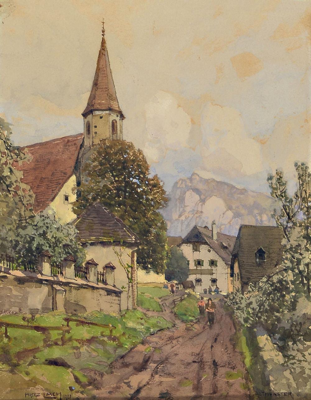 Fritz Lach comparable auction result: fritz lach 1868 linz 1933 vienna view from altm nster
