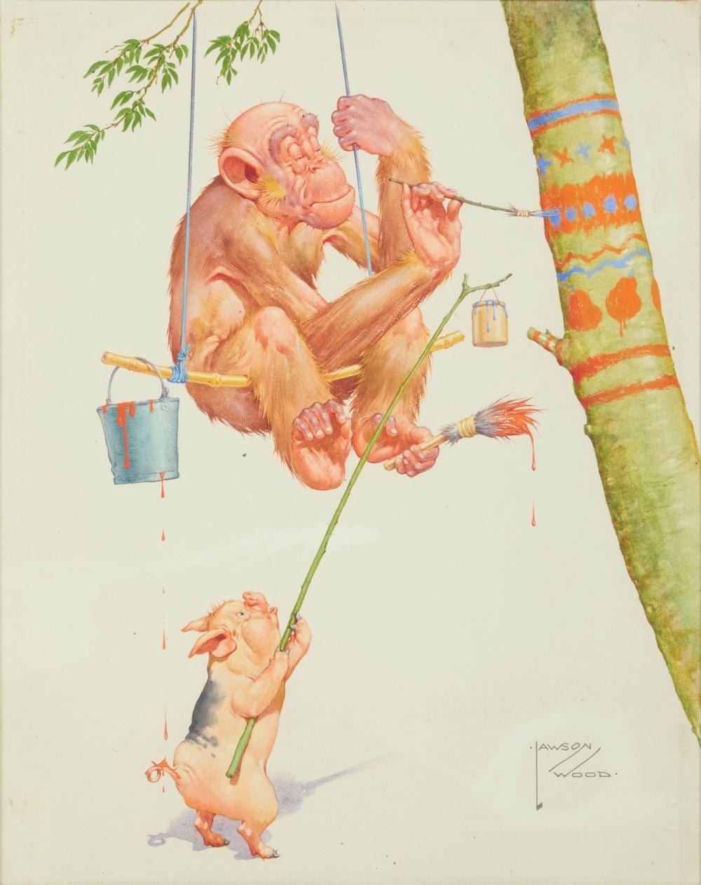 clarence lawson wood british 1878 1957 · Lyon & Turnbull · 2025-09-24 Lawson Wood comparable auction result: clarence lawson wood british 1878 1957