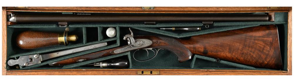 John Rigby comparable auction result: john rigby co 52 bore double barrel percussion sporting rifle