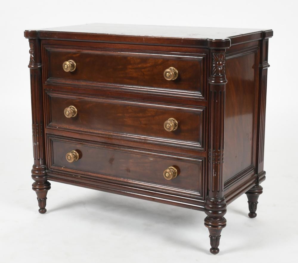 Gyokudo Kawai comparable auction result: diminutive louis xvi style carved mahogany chest of drawers by ka