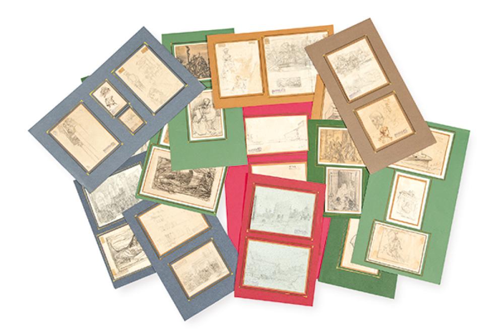 Ricardo de Villodas comparable auction result: ricardo de villodas lot of 30 drawings with different motifs techniques and dimensions