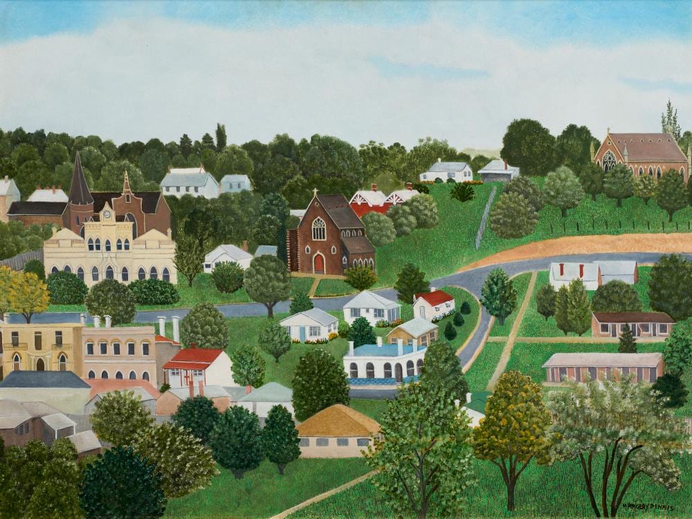 margery dennis 1922 1996 clunes victoria 2 1983 oil on board 44 5 x 59 5cm · Leonard Joel · 2025-09-22 Margery Dennis comparable auction result: margery dennis 1922 1996 clunes victoria 2 1983 oil on board 44 5 x 59 5cm