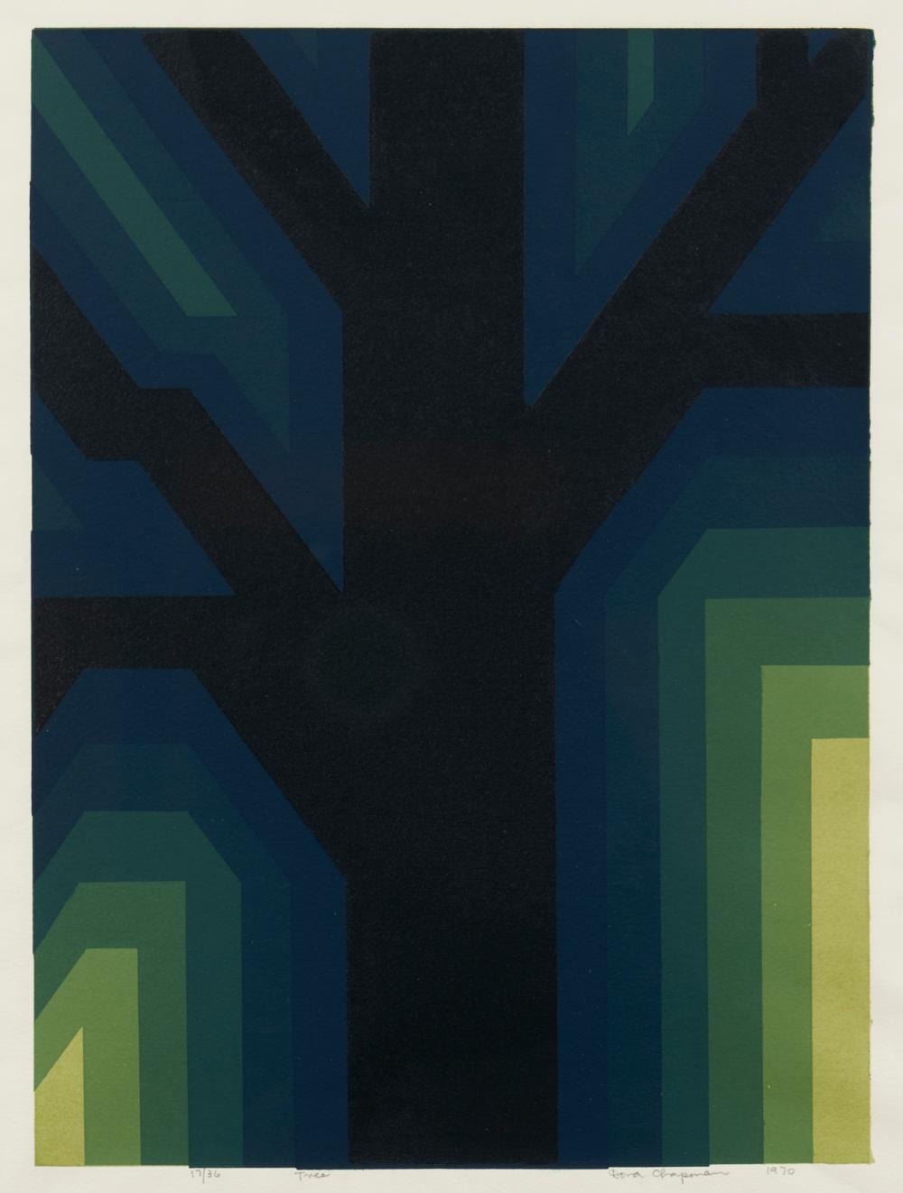 Dora Chapman comparable auction result: dora chapman 1911 1995 tree 1970 screenprint ed 17 36 38 x 28cm